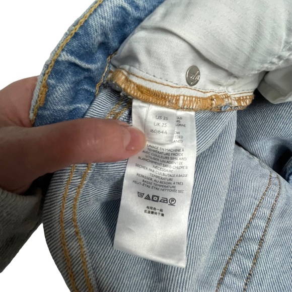 NWOT Free People High-Rise Distressed Tapered Baggy Boyfriend Jeans 25 - Picture 7 of 15